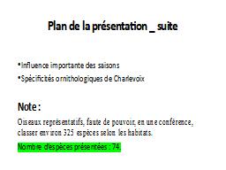 Plan de la présentation _ suite