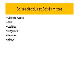 Boisés décidus et Boisés mixtes